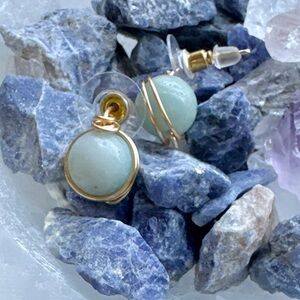 Alquimia Gold and Aqua Earrings